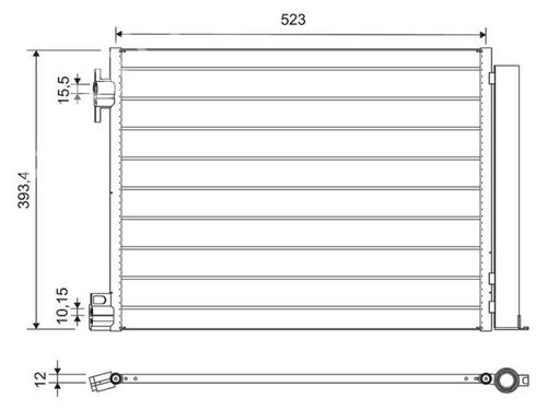 AC radiator RENAULT CLIO V (B7_) 1.5 Blue dCi 100 (B7AD) | BP30940346M32 - Image 4