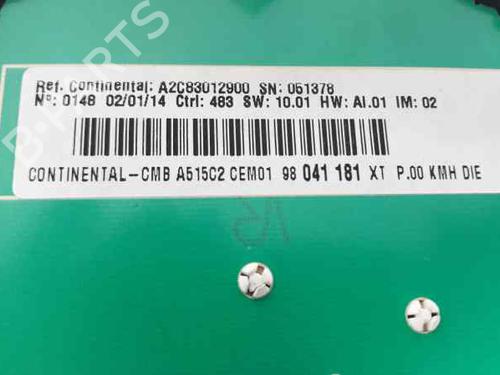 Instrument cluster CITROËN C3 II (SC_)  | BP5994028C47 