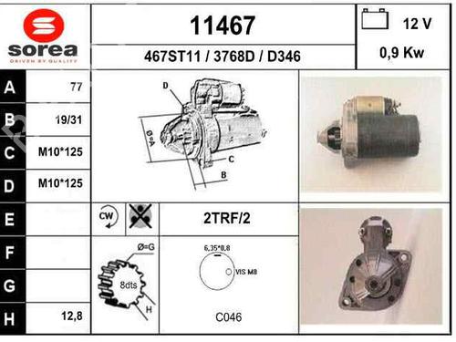Starter HYUNDAI ACCENT II (LC)  | BP7257549M8 