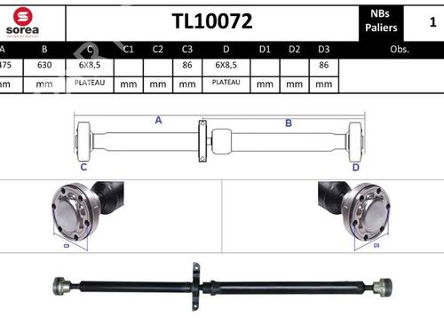 Driveshaft AUDI Q5 (8RB)  | BP8918133M37 