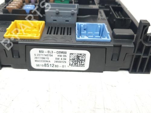 Fuse box PEUGEOT 3008 II SUV (MC_, MR_, MJ_, M4_)  | BP27984656E1 