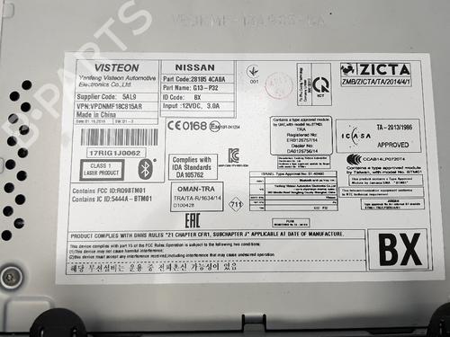 Bilradio NISSAN QASHQAI II (J11, J11_) 1.5 dCi | BP12549596E6 