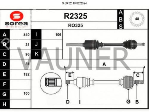 Right rear driveshaft LAND ROVER RANGE ROVER SPORT I (L320) 3.0 D 4x4 | BP11836409M41 