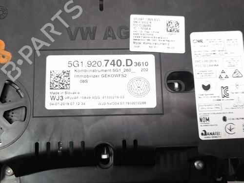Instrument cluster VW GOLF VII (5G1, BQ1, BE1, BE2) | BP22552530C47
