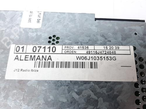 Radio SEAT IBIZA IV (6J5, 6P1)  | BP11526659E6 