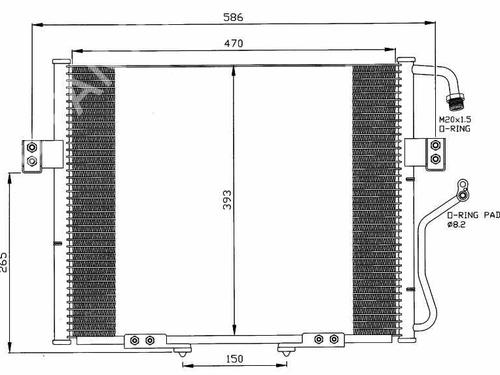 AC radiator KIA SPORTAGE SUV (K00) 2.0 TD 4WD | BP105270M32 