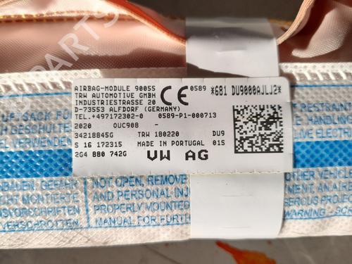 Right curtain airbag VW POLO VI (AW1, BZ1, AE1) 1.0 TSI | BP21080531C12 