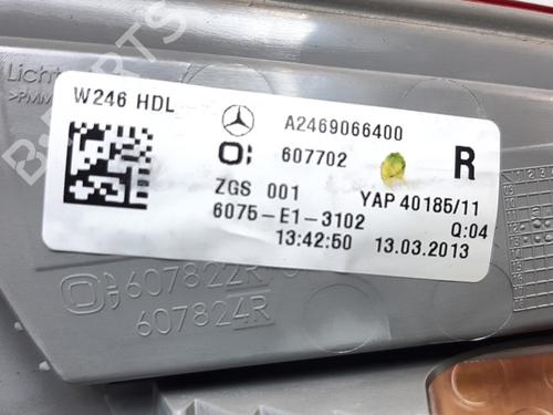 Right tailgate light MERCEDES-BENZ B-CLASS Sports Tourer (W246, W242)  | BP21187143C80 