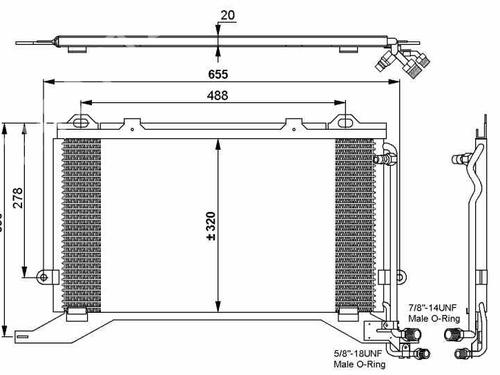 AC radiator MERCEDES-BENZ E-CLASS (W210) E 270 CDI (210.016) | BP105254M32 