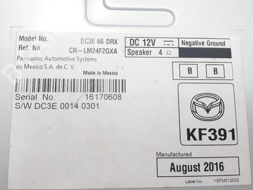 Radio MAZDA 2 Hatchback (DL, DJ)  | BP13757277E6 
