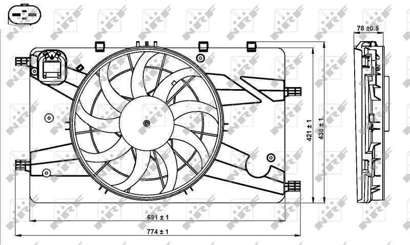 Radiator Fan Opel Astra J P10 1 7 Cdti 68 B Parts