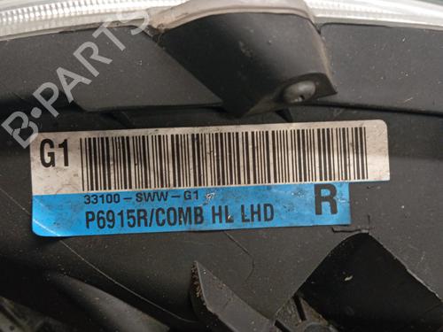 Right headlight HONDA CR-V III (RE_) 2.2 i-CTDi 4WD (RE6) | BP28341710C29 
