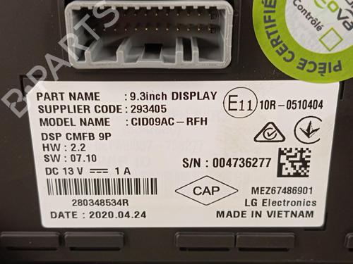 Used Display monitor Display monitor RENAULT ARKANA I (LCM_, LDN_) 1.6 E-TECH 145 (LDMU) (143 hp) 40002104 40002104