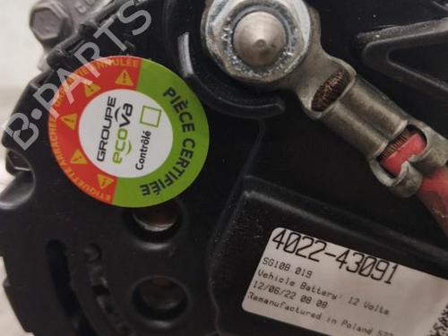 Generator RENAULT SCÉNIC I MPV (JA0/1_, FA0_) 1.9 dCi (JA05, JA1F) (102 hp) 28344260
