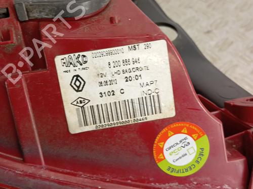 Right taillight RENAULT CLIO III (BR0/1, CR0/1) 1.2 16V Hi-Flex (BR1U, CR1U) | BP31171890C35