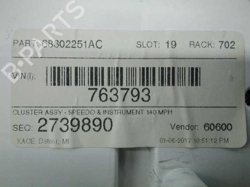 Instrument cluster JEEP GRAND CHEROKEE IV (WK, WK2) 3.0 CRD V6 4x4 | BP5247102C47 