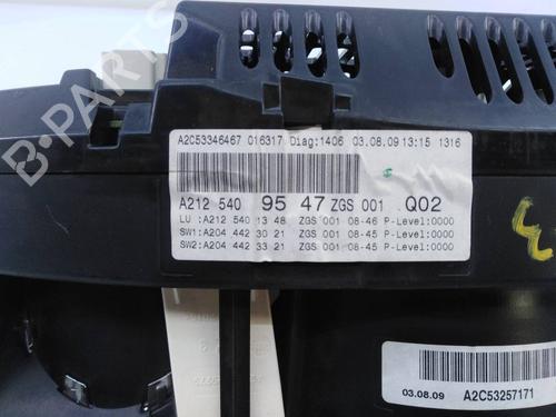 Instrument cluster MERCEDES-BENZ E-CLASS Coupe (C207) E 350 CDI (207.322) | BP8597619C47 