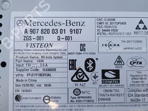Radio MERCEDES-BENZ SPRINTER 3,5-t Van (B907, B910) eSPRINTER (910.633) | BP28124307E6 