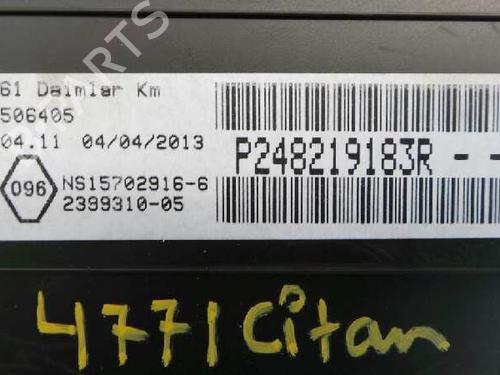 Instrument cluster MERCEDES-BENZ CITAN Box Body/MPV (W415) 108 CDI (415.601, 415.603) | BP1942276C47 