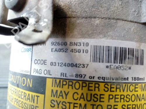AC compressor NISSAN ALMERA II (N16)  | BP3254583M34 