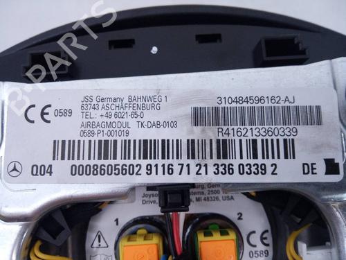 Driver airbag MERCEDES-BENZ C-CLASS (W204) C 200 CDI (204.001) | BP22715538C9 
