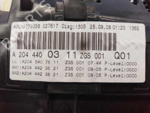 Instrument cluster MERCEDES-BENZ C-CLASS (W204)  | BP5790303C47 
