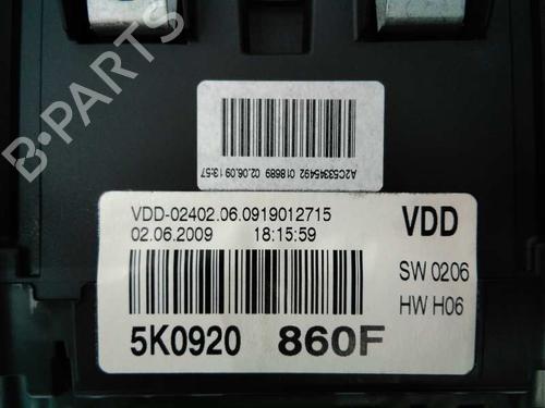 Instrument cluster VW GOLF V (1K1) 1.6 MultiFuel | BP4572083C47 