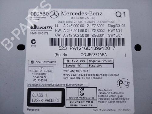Elektronisk modul MERCEDES-BENZ A-CLASS (W176)  | BP12943536M83 