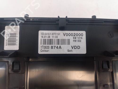 Instrument cluster VW TOURAN (1T1, 1T2)  | BP19181630C47 