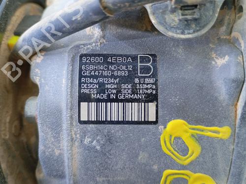 AC compressor NISSAN QASHQAI II SUV (J11, J11_)  | BP28142172M34 