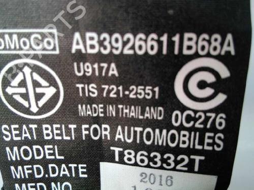 Rear right seatbelt FORD RANGER (TKE) 3.2 TDCi 4x4 | BP6620443I28 