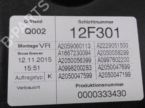 Front right window mechanism MERCEDES-BENZ GLC (X253)  | BP7165166C23 