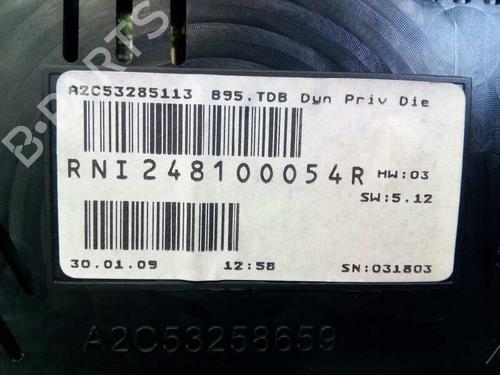 Instrument cluster RENAULT MEGANE III Hatchback (BZ0/1_, B3_) 1.9 dCi (BZ0N, BZ0J) | BP1399806C47 