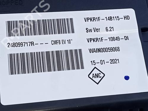 Instrument cluster RENAULT ZOE (BFM_)  | BP17491809C47 