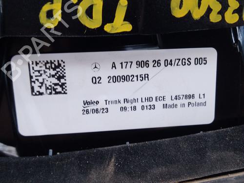 Right tailgate light MERCEDES-BENZ A-CLASS (W177) A 200 d (177.012) | BP26321092C80 