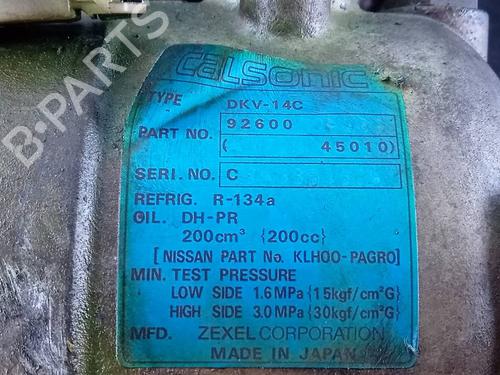AC compressor NISSAN TERRANO II (R20)  | BP19324358M34 