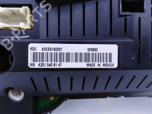 Instrument cluster MERCEDES-BENZ R-CLASS (W251, V251)  | BP11177153C47 