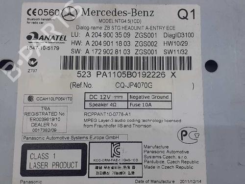 Electronic module MERCEDES-BENZ C-CLASS (W204) C 200 CDI (204.007, 204.006) | BP6049847M83 