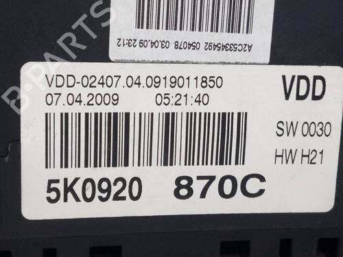 Instrument cluster VW GOLF VI (5K1)  | BP19500206C47 