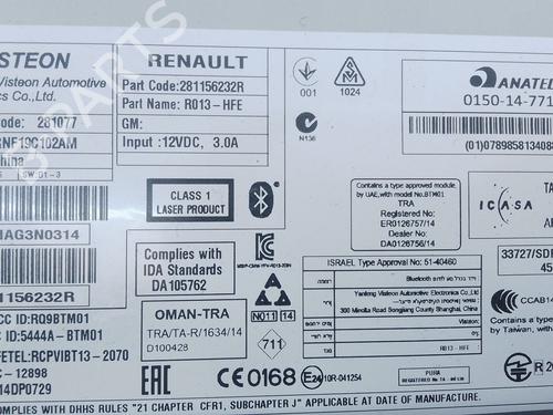 Radio RENAULT KADJAR (HA_, HL_) 1.5 dCi 110 (HLA3) | BP33868902E6  - Image 5