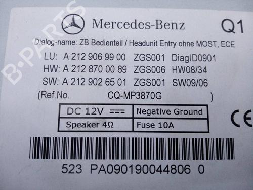 Radio MERCEDES-BENZ E-CLASS Coupe (C207)  | BP11851194E6 