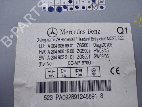 Bilradio MERCEDES-BENZ C-CLASS (W204)  | BP17809356E6 