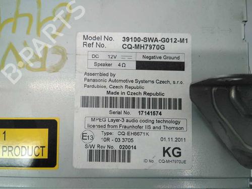 Radio HONDA CR-V IV (RM_) 2.2 i-DTEC AWD (RE6) | BP3504371E6 