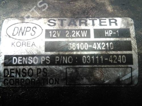 Starter HYUNDAI TERRACAN (HP) 2.9 CRDi 4WD | BP6299650M8 