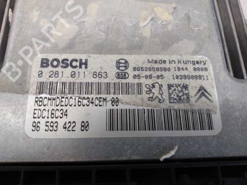 Engine control unit (ECU) PEUGEOT 307 (3A/C) 1.6 HDi | BP6037613M57 