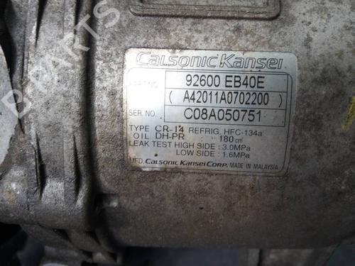 AC compressor NISSAN NAVARA NP300 (D40) 2.5 dCi 4WD | BP13948604M34 