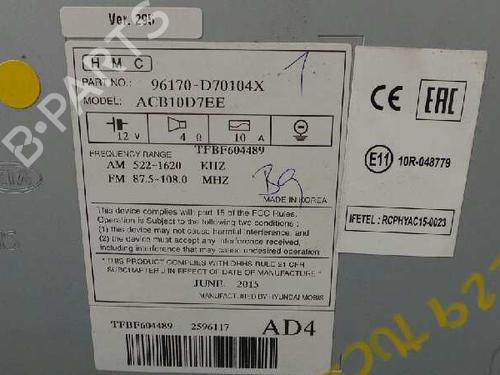 Radio HYUNDAI TUCSON (TL, TLE) 1.7 CRDi | BP3262048E6 
