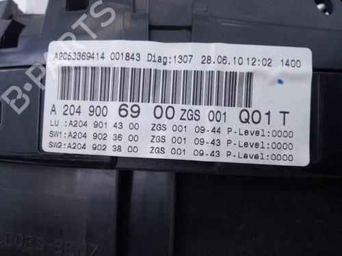 Instrument cluster MERCEDES-BENZ C-CLASS (W204) C 200 CDI (204.001) | BP22715554C47 