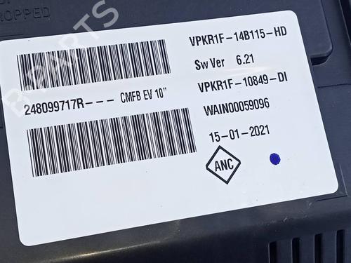 Instrument cluster RENAULT ZOE (BFM_)  | BP17491684C47 