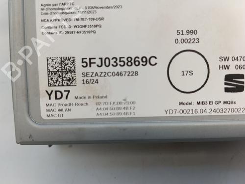 Electronic module SEAT IBIZA V (KJ1, KJG) 1.0 TSI | BP27337563M83 